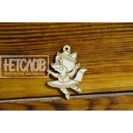 Заготовка (основа) для броши "Лисичка балерина"